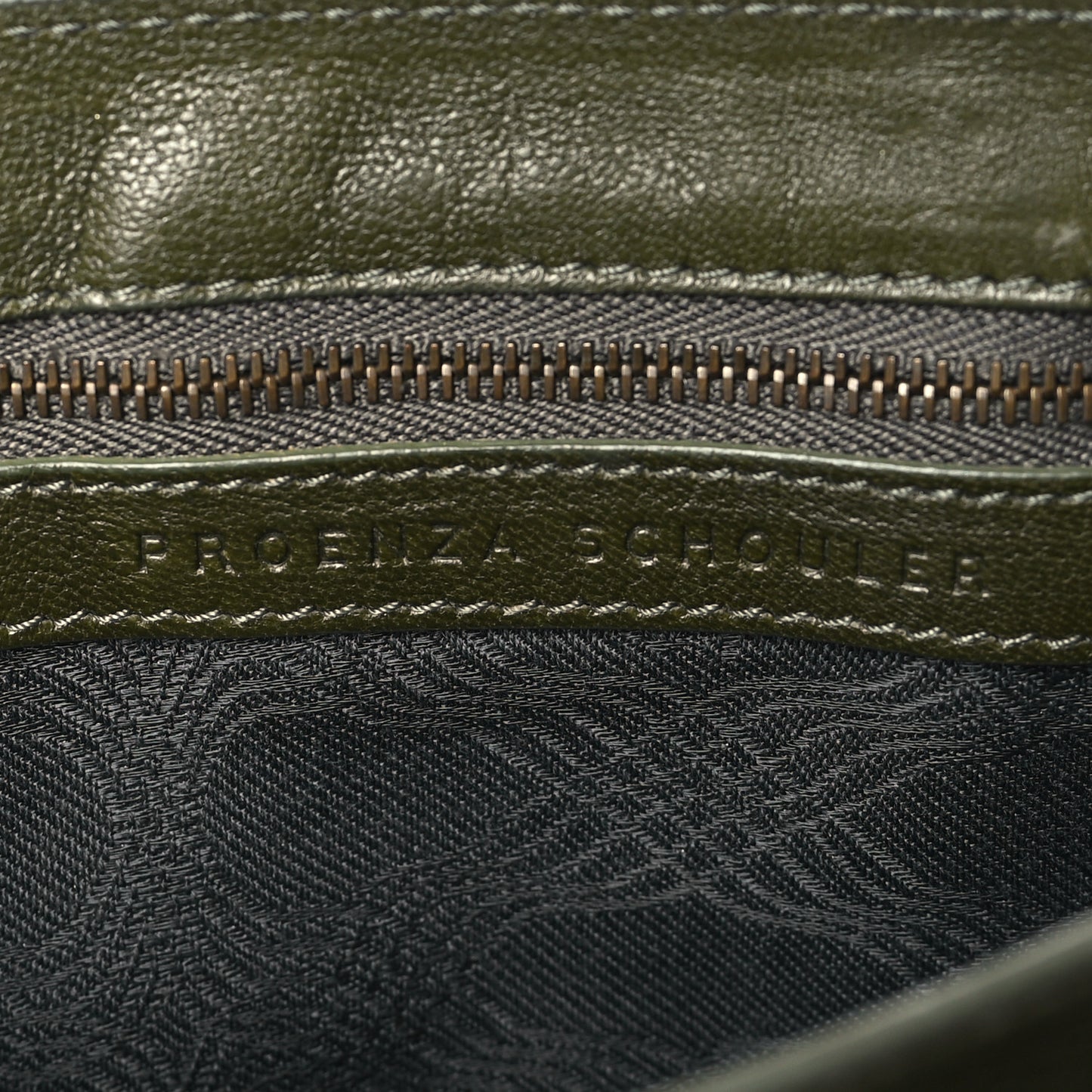 Lambskin PS1 Pochette Clutch Military
