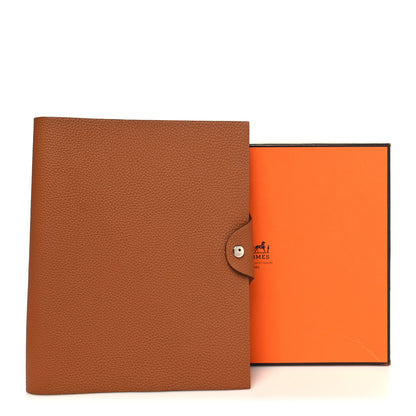 Hermes Togo Ulysse MM Notebook Cover Gold 10 of 10
