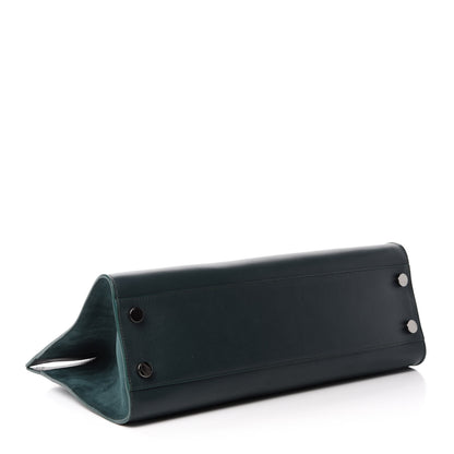 Jimmy Choo Calfskin Suede Riley Tote Dark Green 4 of 11
