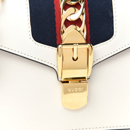 Gucci Calfskin Mini Sylvie Top Handle Bag White 10 of 10