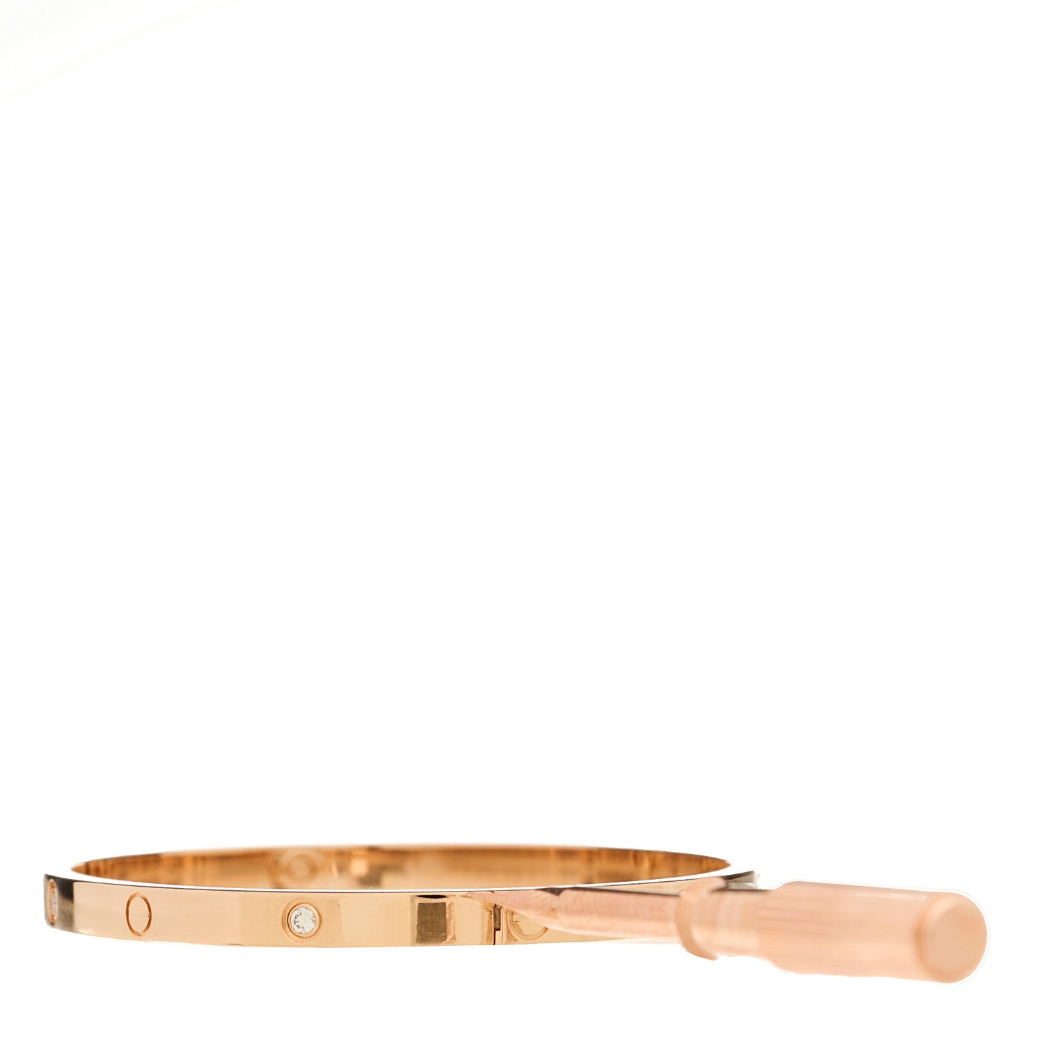 Cartier 18K Pink Gold 6 Diamond Small LOVE Bracelet 16 7 of 7