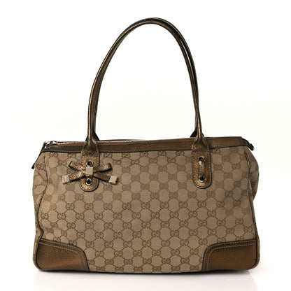 Gucci Monogram Medium Princy Tote Gold 1 of 11
