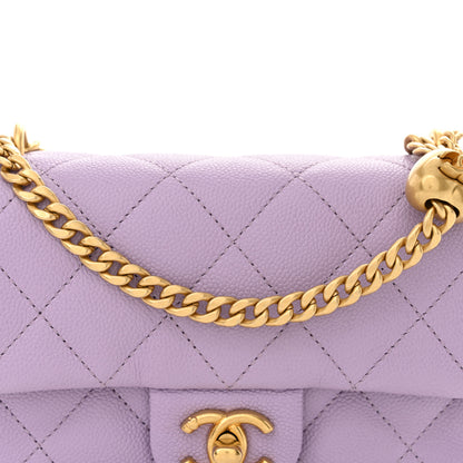 Chanel Caviar Quilted Mini Rectangular Sweetheart Flap Light Purple 8 of 10