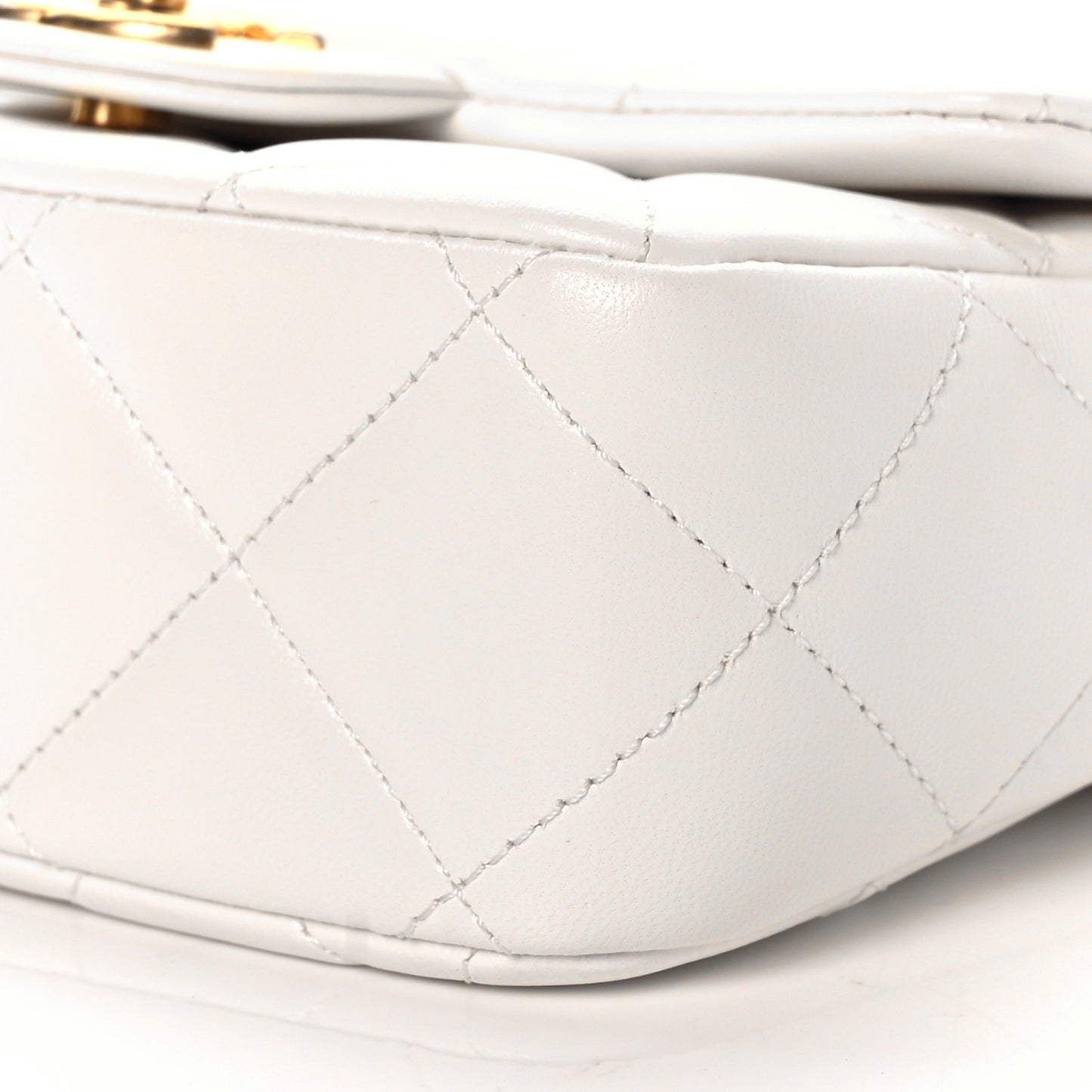 Lambskin Quilted Mini My Perfect Flap White