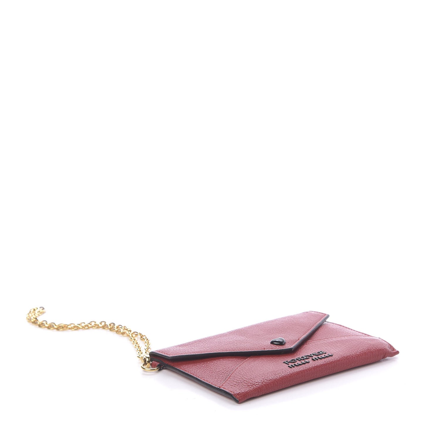 Goatskin Madras Forever Envelope Chain Pouch Rubino