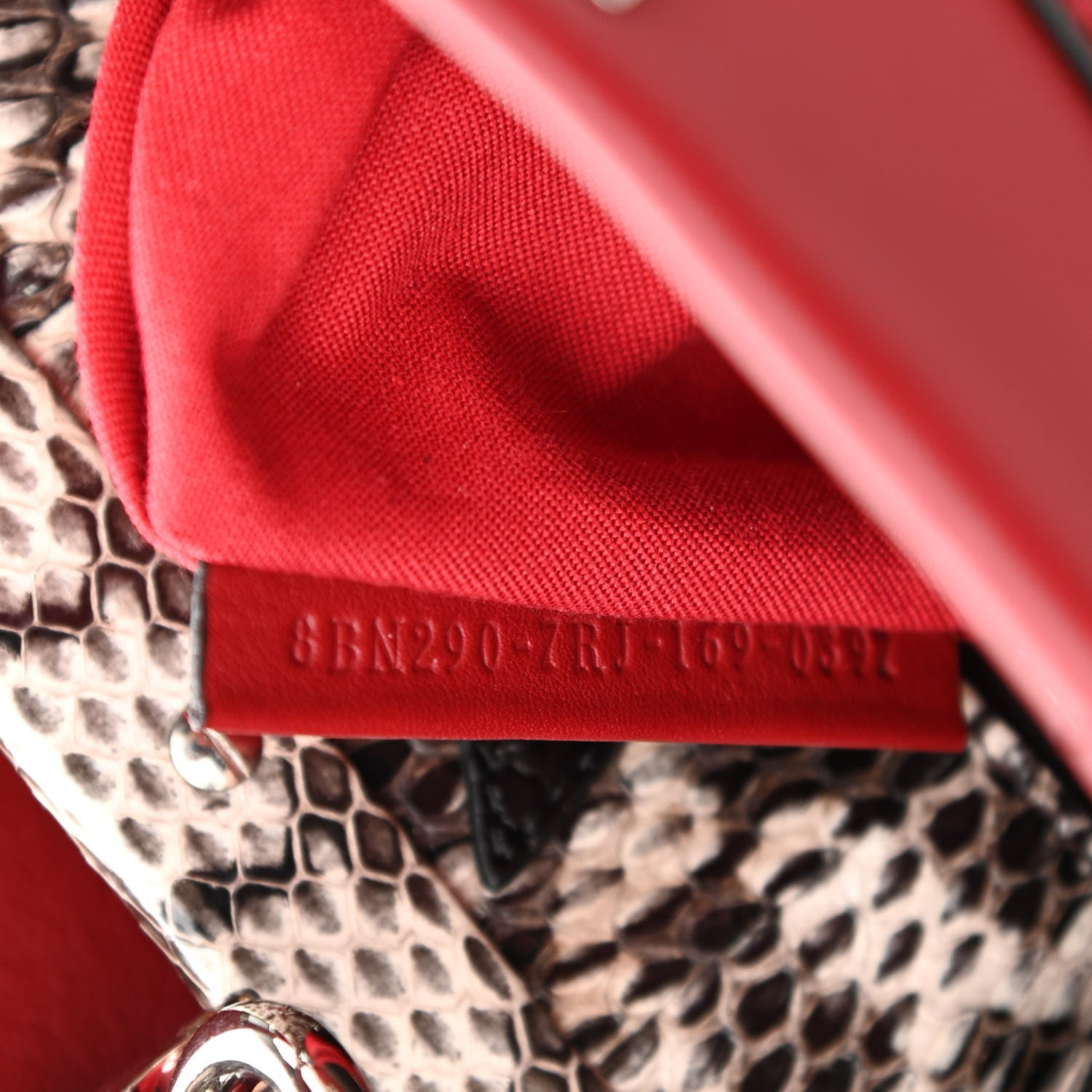 Fendi Vitello Seta Elaphe Crocodile Monster Eyes Medium Peekaboo Iconic Satchel Ribes Naturale 9 of 11
