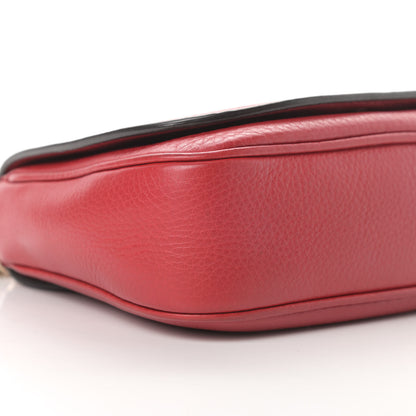 Gucci Pebbled Calfskin Small Soho Flap Crossbody Red 9 of 10