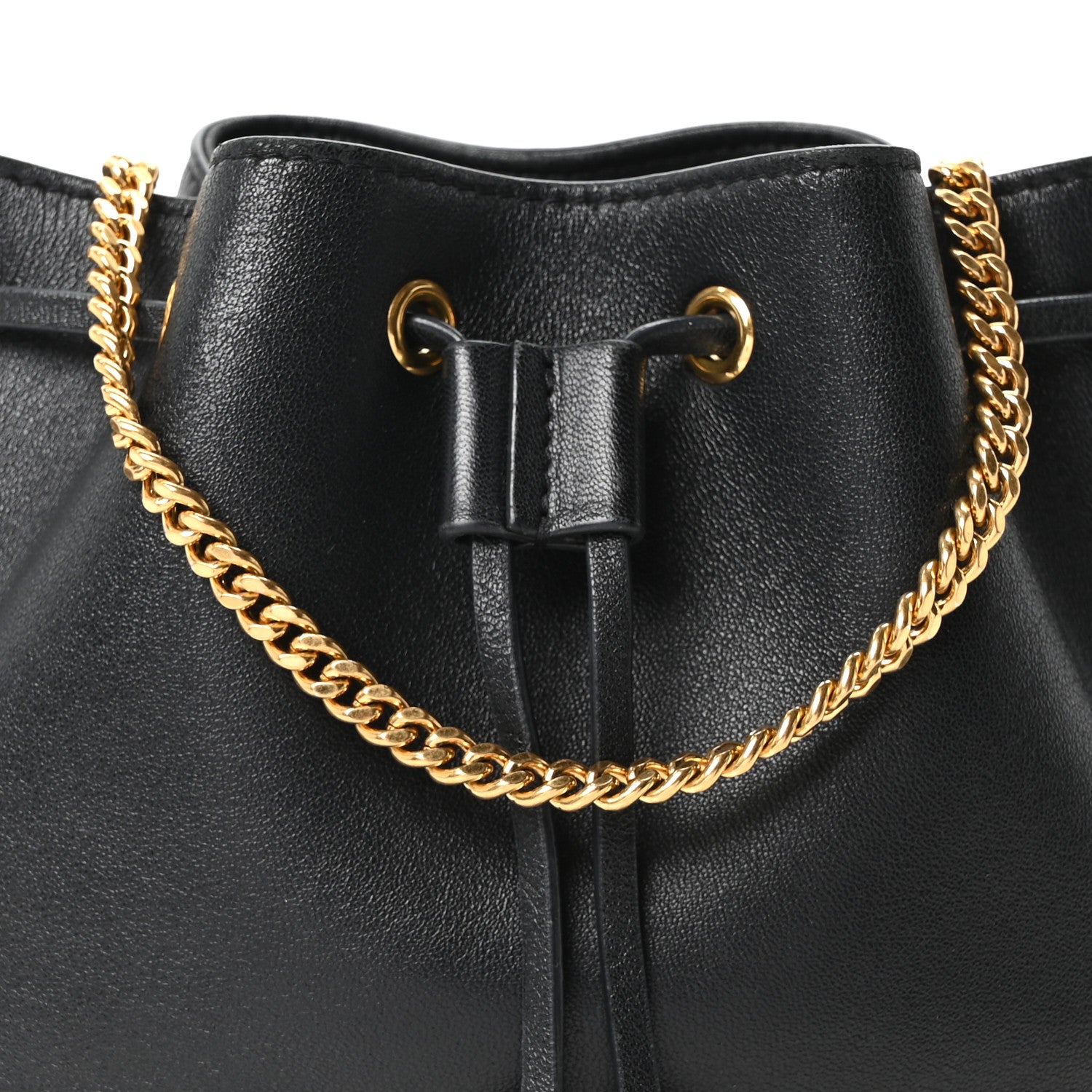 Valentino Garavani Nappa Mini VLogo Signature Chain Bucket Bag Black 7 of 9