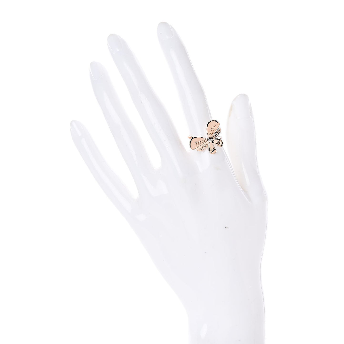 18K Rose Gold Sterling Silver Return to Love Bugs Butterfly Ring 51 5.75