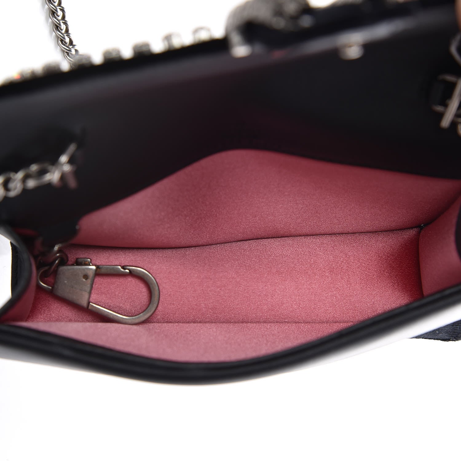 Gucci Velvet Crystal Super Mini Dionysus Shoulder Bag Black 8 of 8
