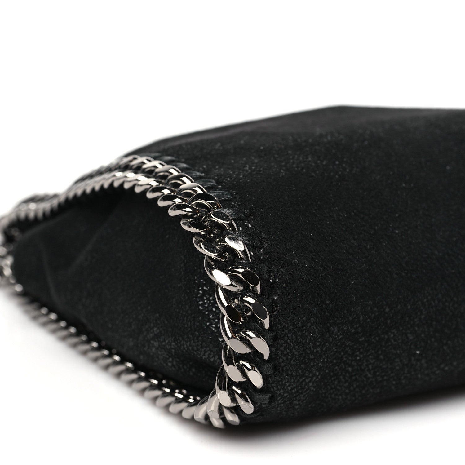 Stella McCartney Shaggy Deer Mini Falabella Fold Over Tote Black 9 of 10