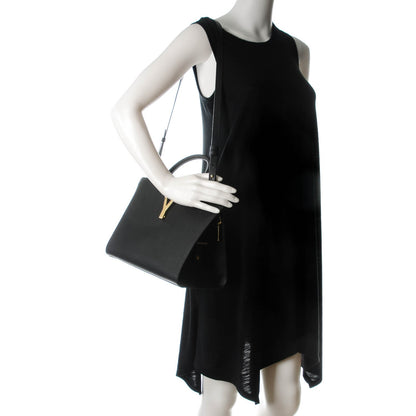 Saint Laurent Textured Calfskin Small Classic Y Cabas Black 2 of 7