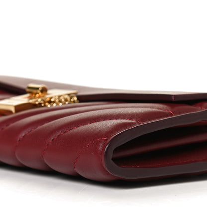 Chloe Calfskin Drew Long Wallet with Flap Plum Purple 8 of 9