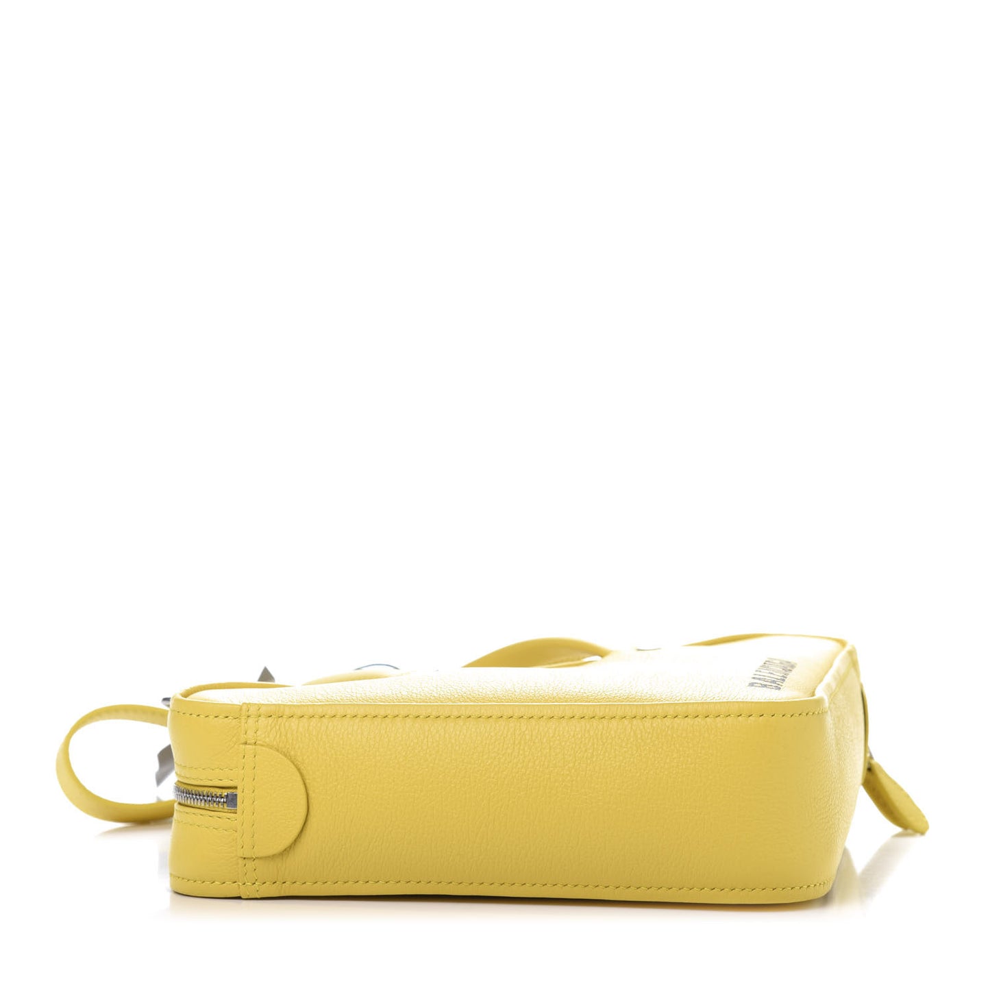 Shiny Day Calfskin Logo XS Triangle Duffle Jaune Black