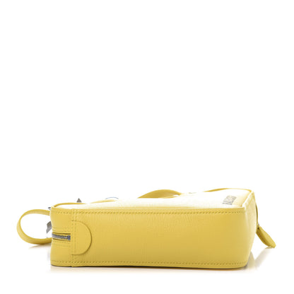 Balenciaga Shiny Day Calfskin Logo XS Triangle Duffle Jaune Black 4 of 11