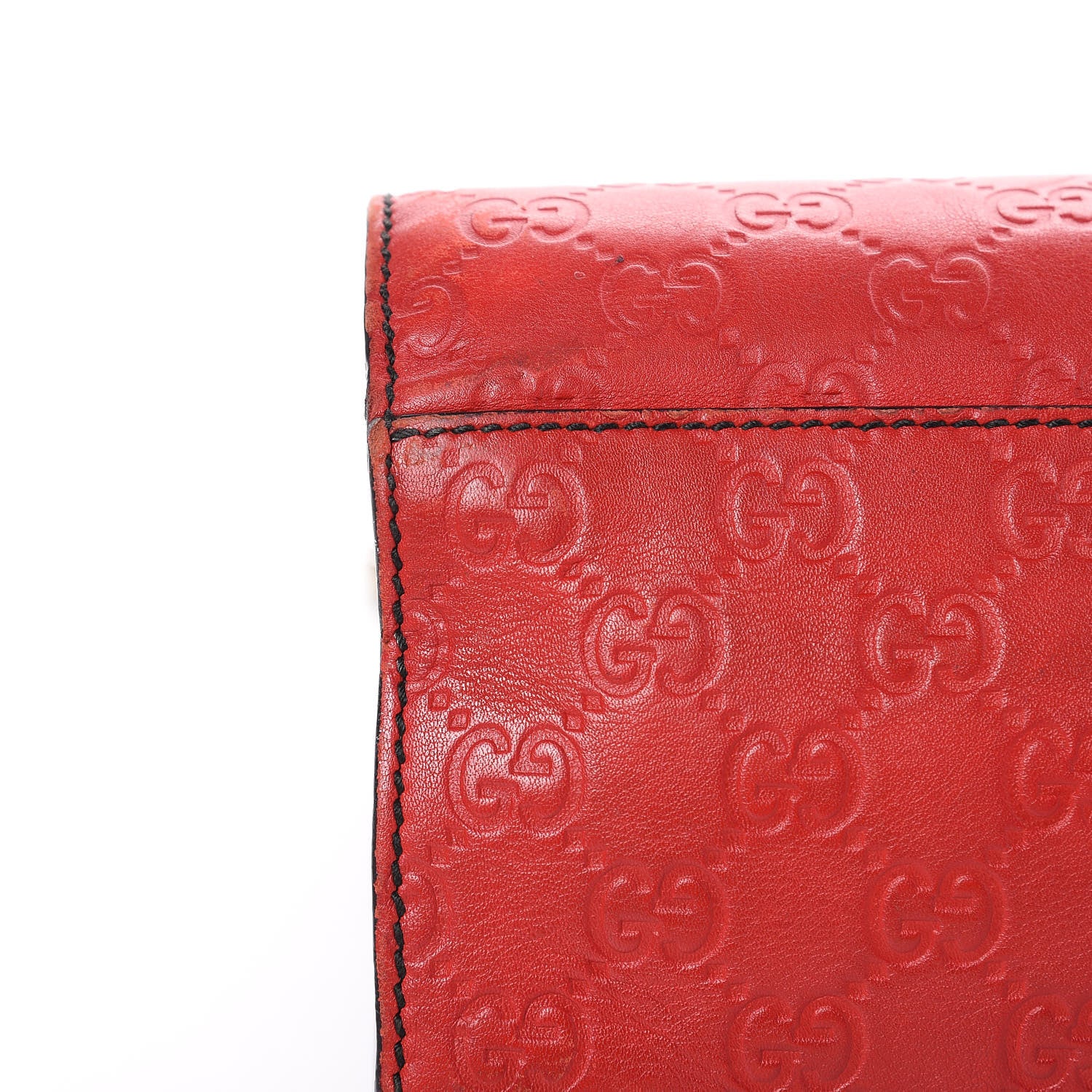Gucci Guccissima Large Emily Chain Shoulder Bag Red 15 of 20
