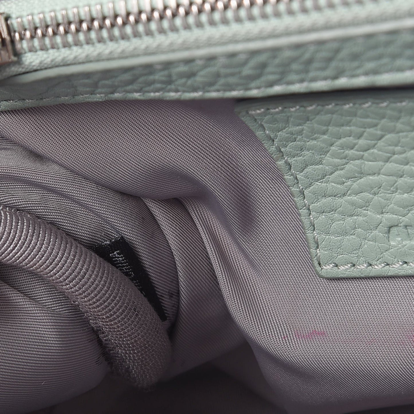 Pebbled Lambskin Mini Rockie Bag Peppermint