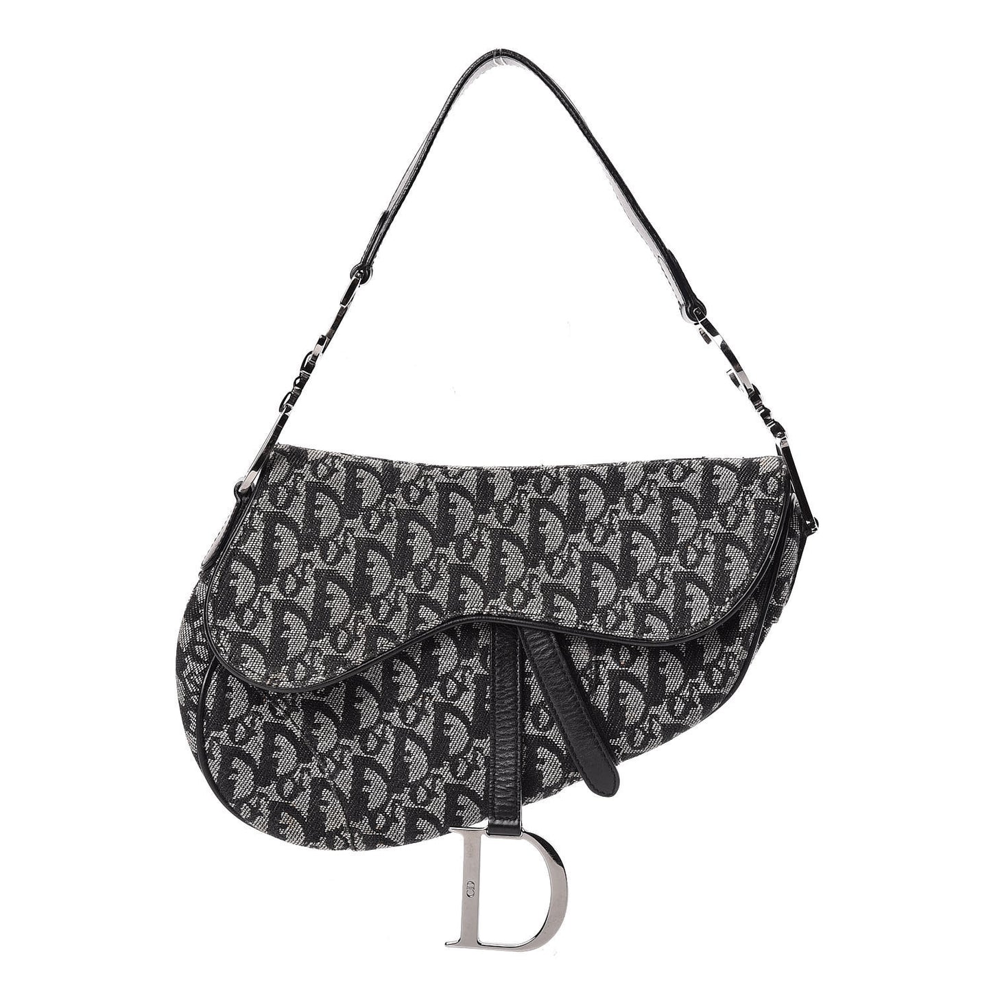 Monogram Saddle Bag Black