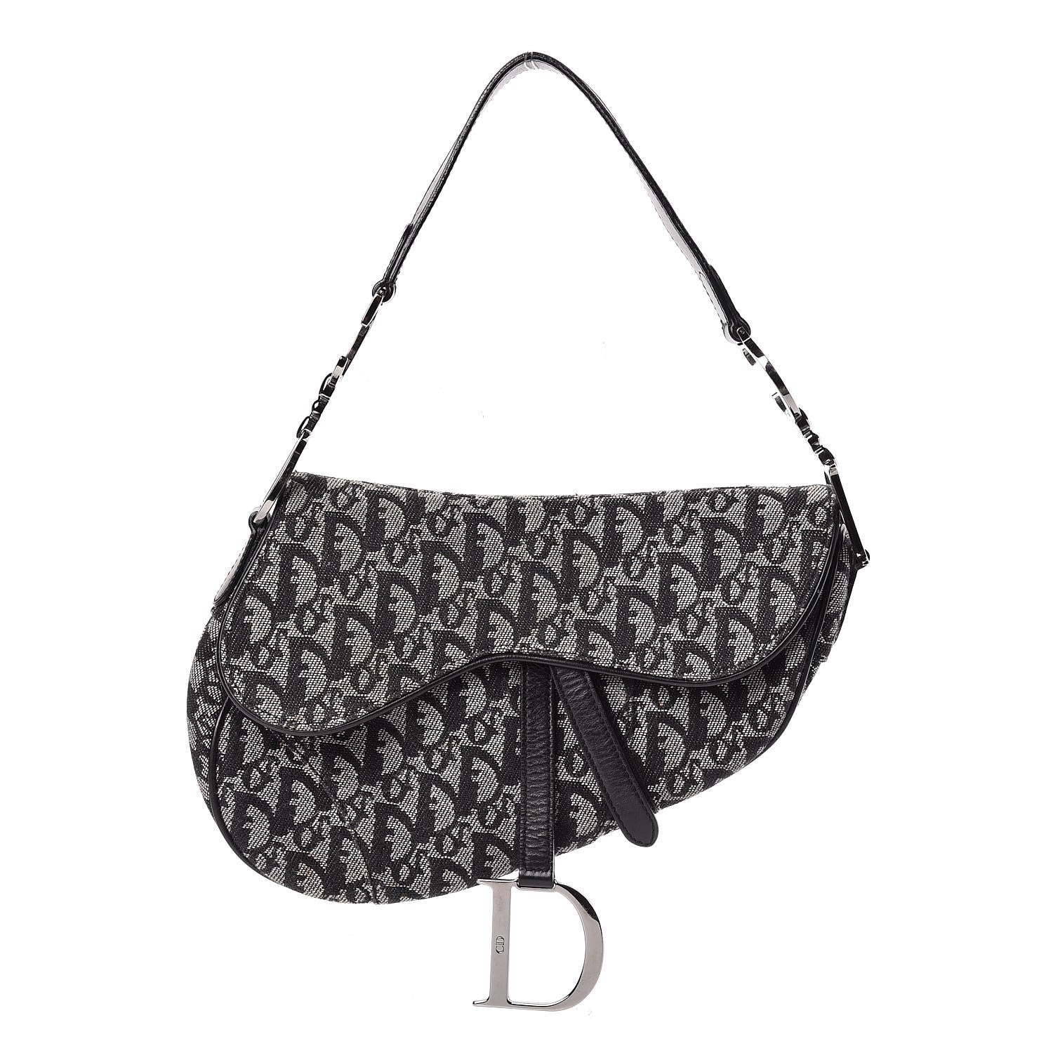 Christian Dior Monogram Saddle Bag Black 1 of 14