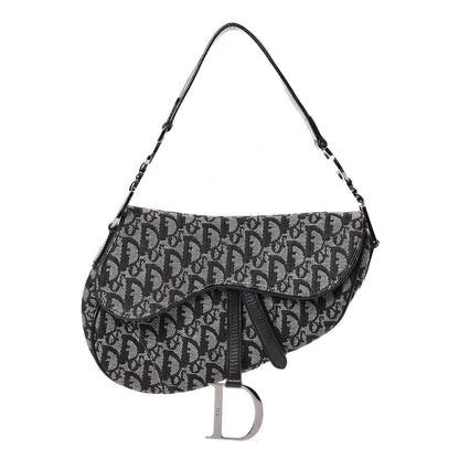 Christian Dior Monogram Saddle Bag Black 1 of 14