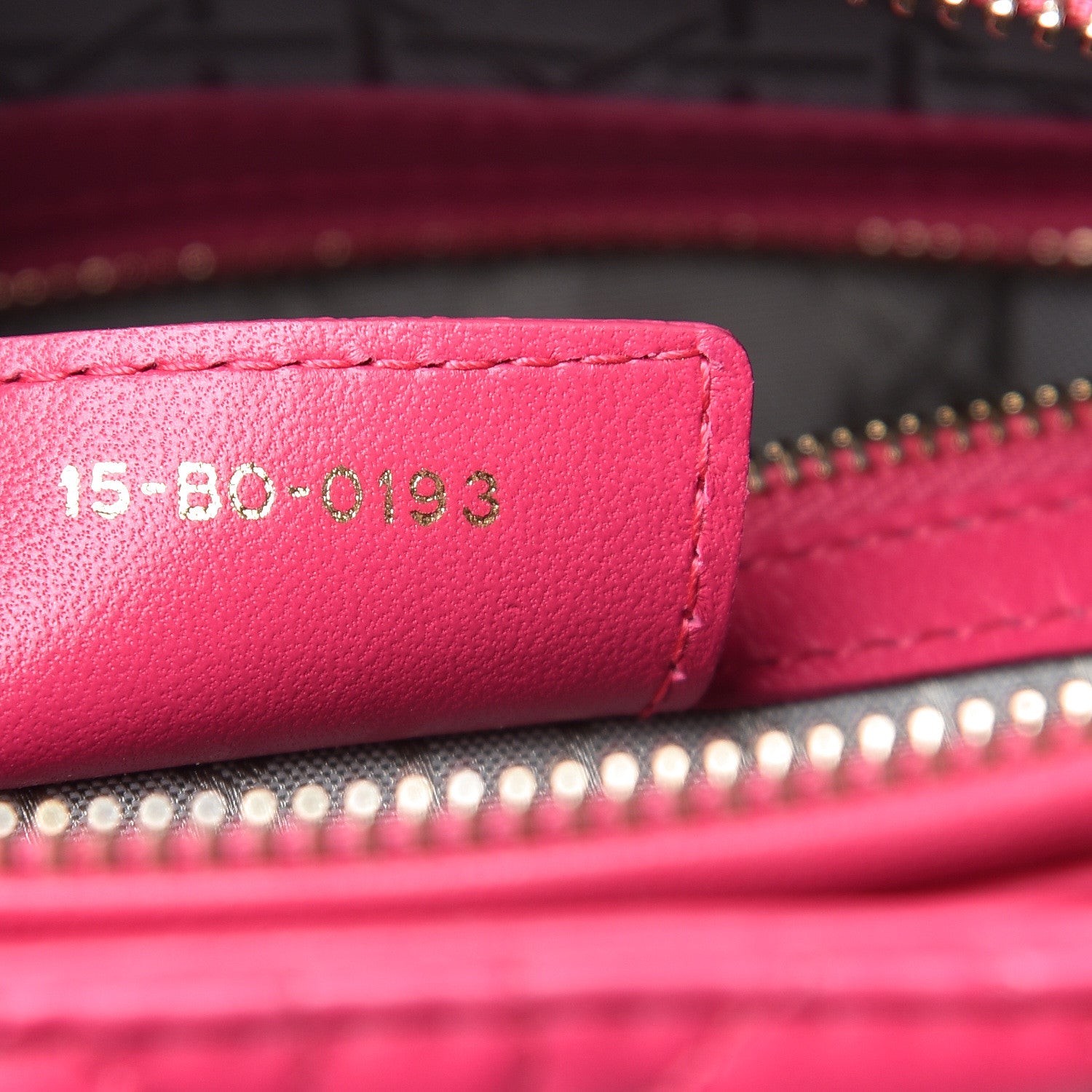 Christian Dior Lambskin Cannage Large Lady Dior Fuchsia 7 of 12
