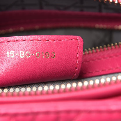 Christian Dior Lambskin Cannage Large Lady Dior Fuchsia 7 of 12