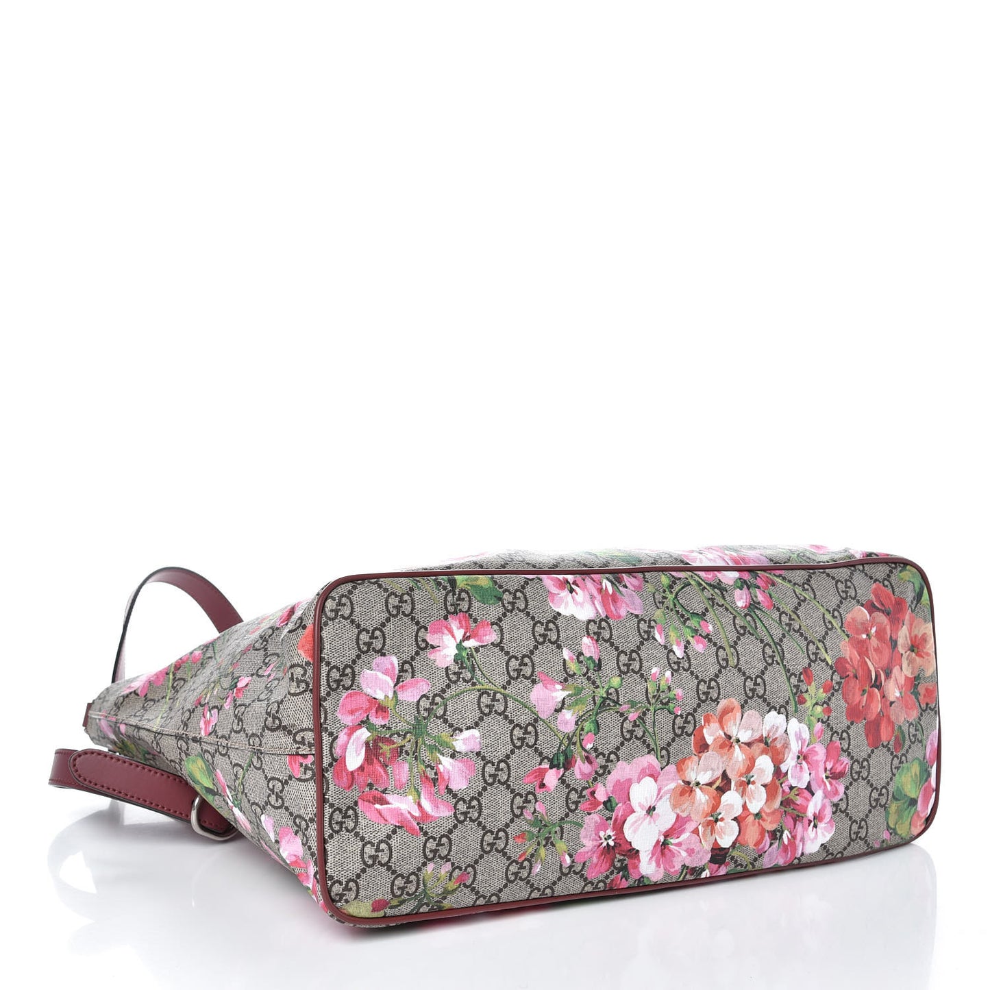 Soft GG Supreme Monogram Blooms Medium Crossbody Tote Beige Multicolor Dry Rose