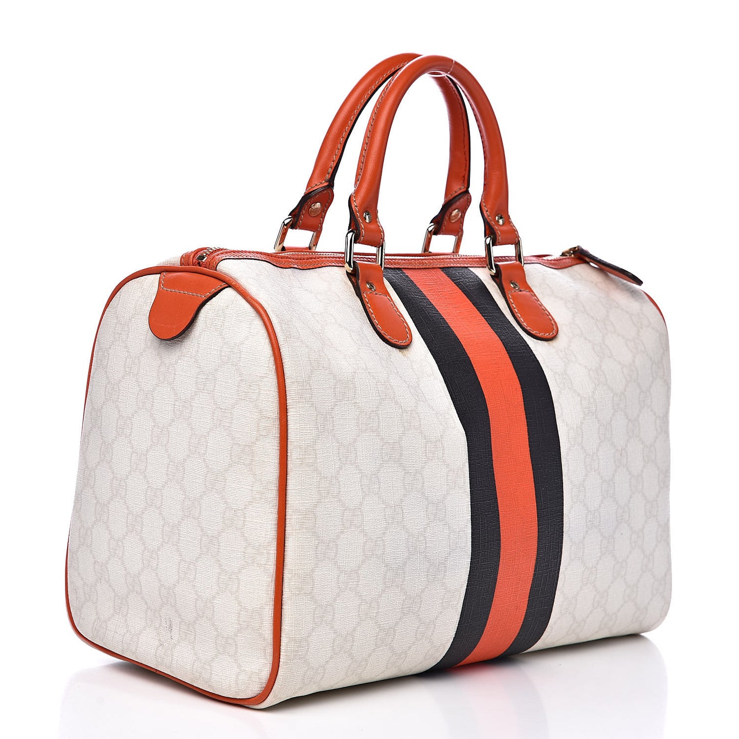 GG Plus Monogram Web Stripe Medium Joy Boston Orange
