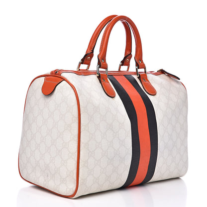 Gucci GG Plus Monogram Web Stripe Medium Joy Boston Orange 3 of 17