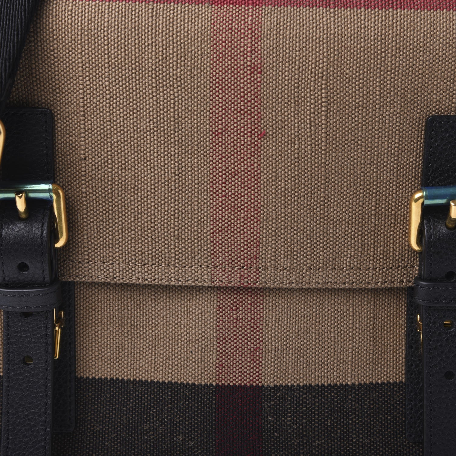 Burberry Canvas Mega Check Small Baildon Messenger Bag Black 10 of 10