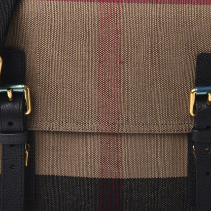 Burberry Canvas Mega Check Small Baildon Messenger Bag Black 10 of 10