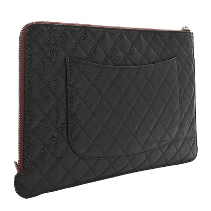 Chanel Caviar Quilted Document Portfolio Holder Black 3 of 8