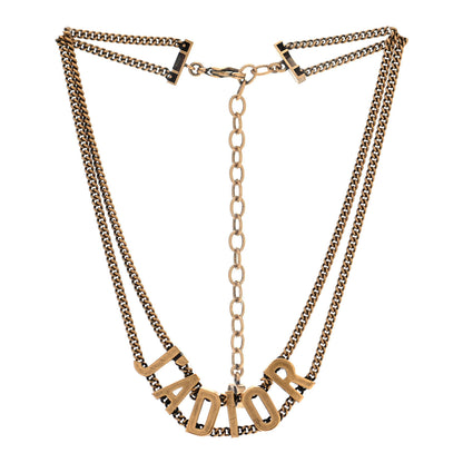 Christian Dior Metal J'Adior Choker Necklace Aged Gold 2 of 4