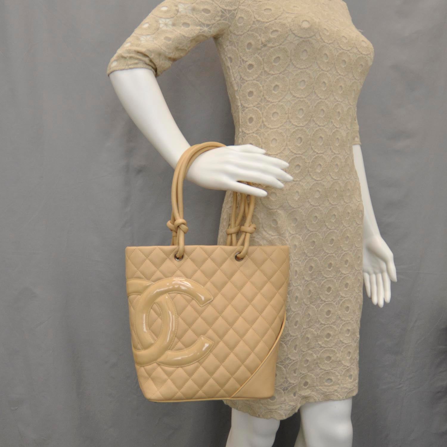 Chanel Calfskin Quilted Medium Cambon Tote Beige 2 of 11