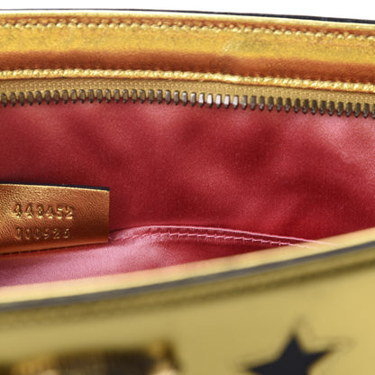 Gucci Calfskin Animalier Clutch Gold Black 9 of 13