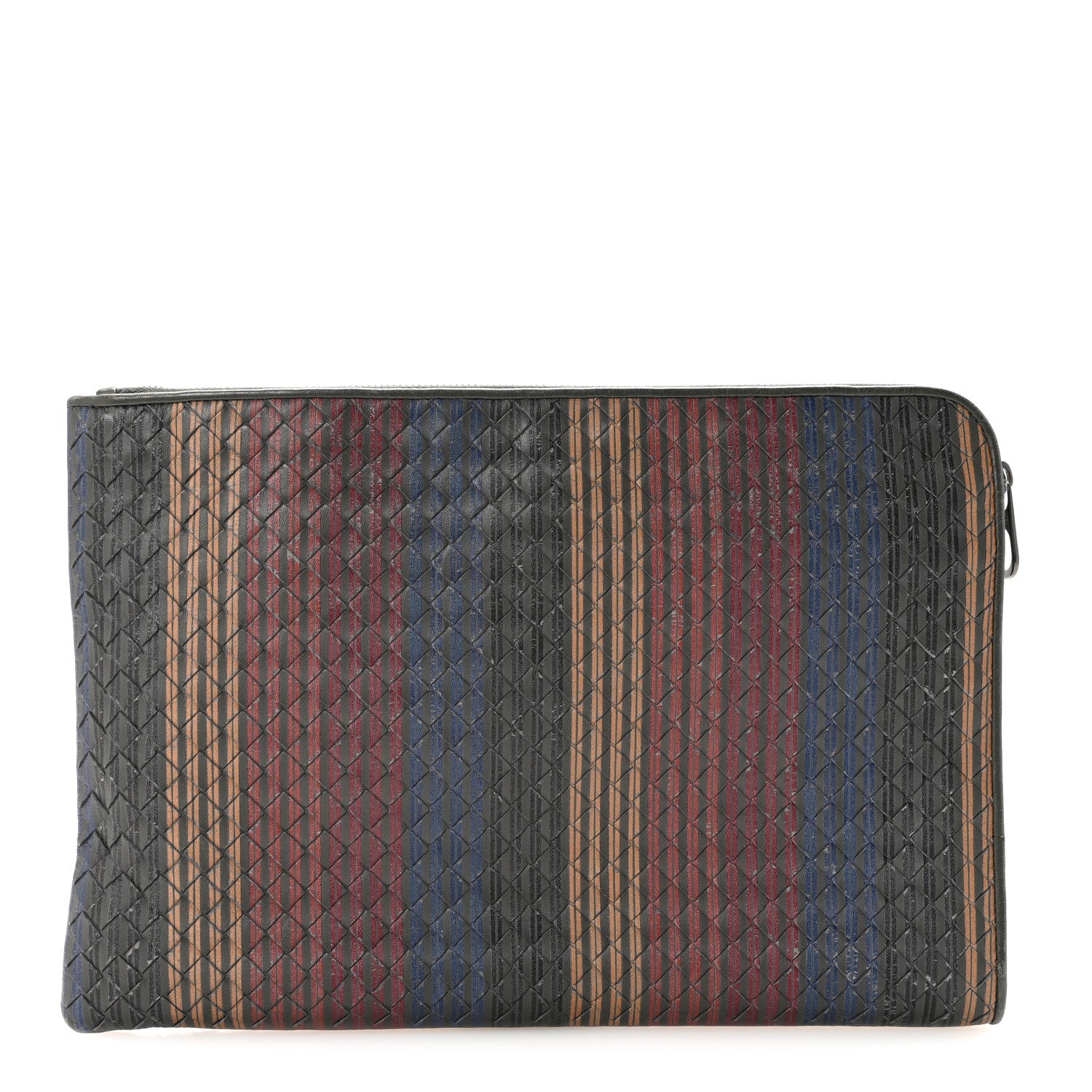 Bottega Veneta Nappa Intrecciato Stripe Document Case Shadow Multicolor 1 of 6