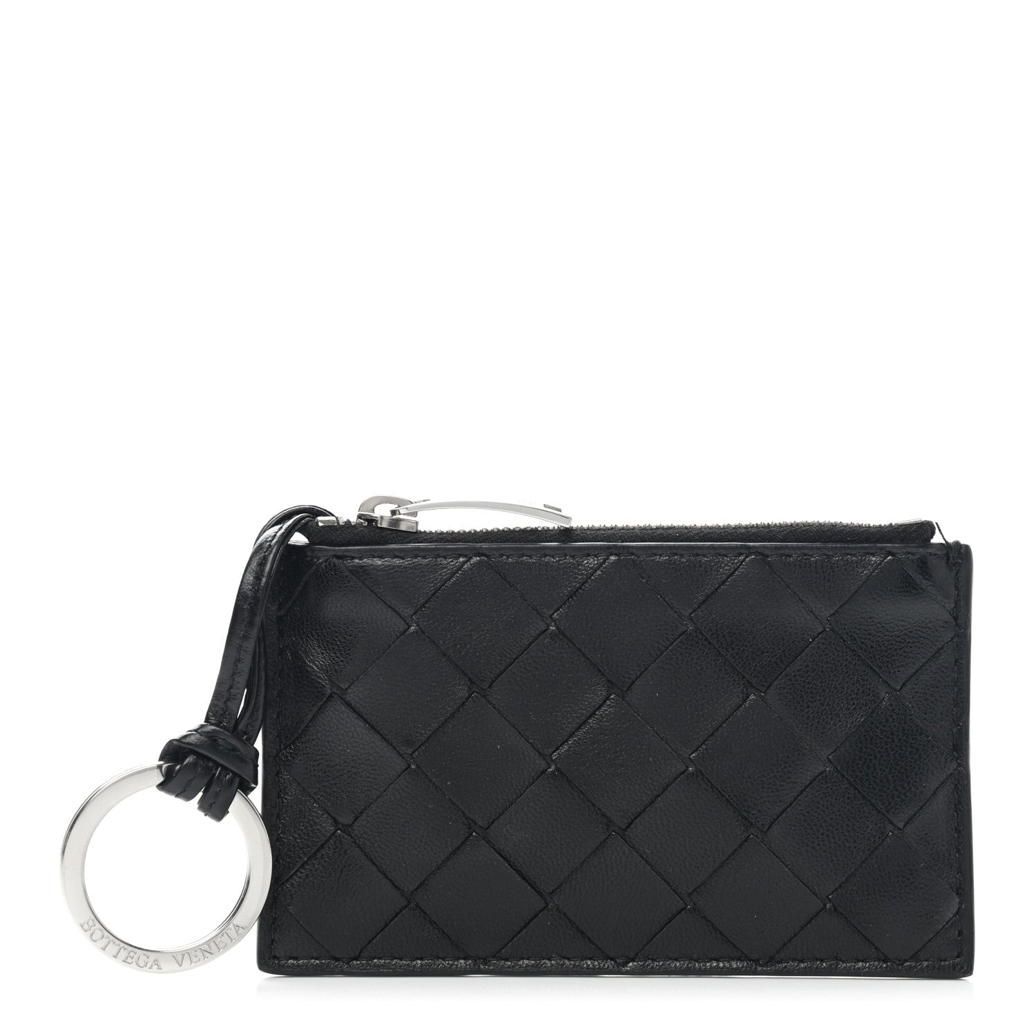 Bottega Veneta Nappa Intrecciato Key Case Black 1 of 8