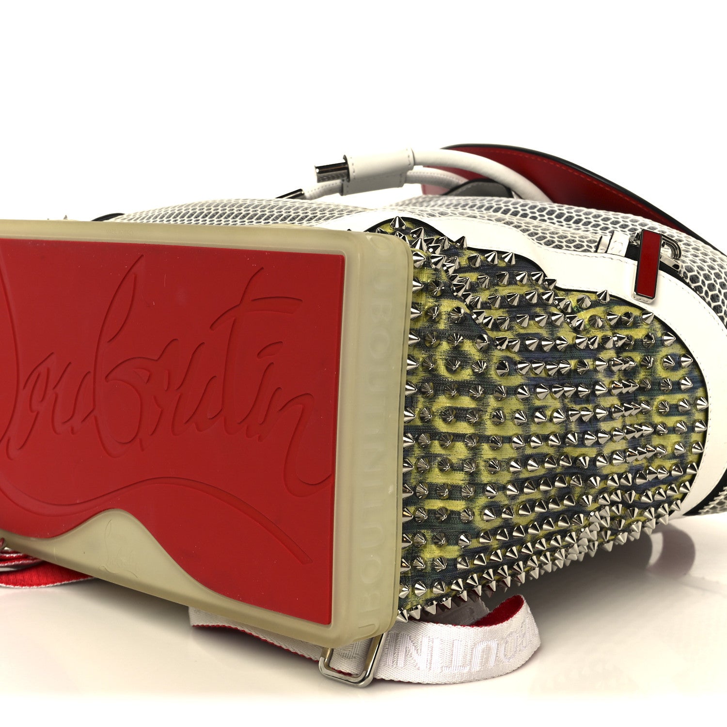 Christian Louboutin Calfskin Explorafunk Backpack White Multicolor 11 of 11