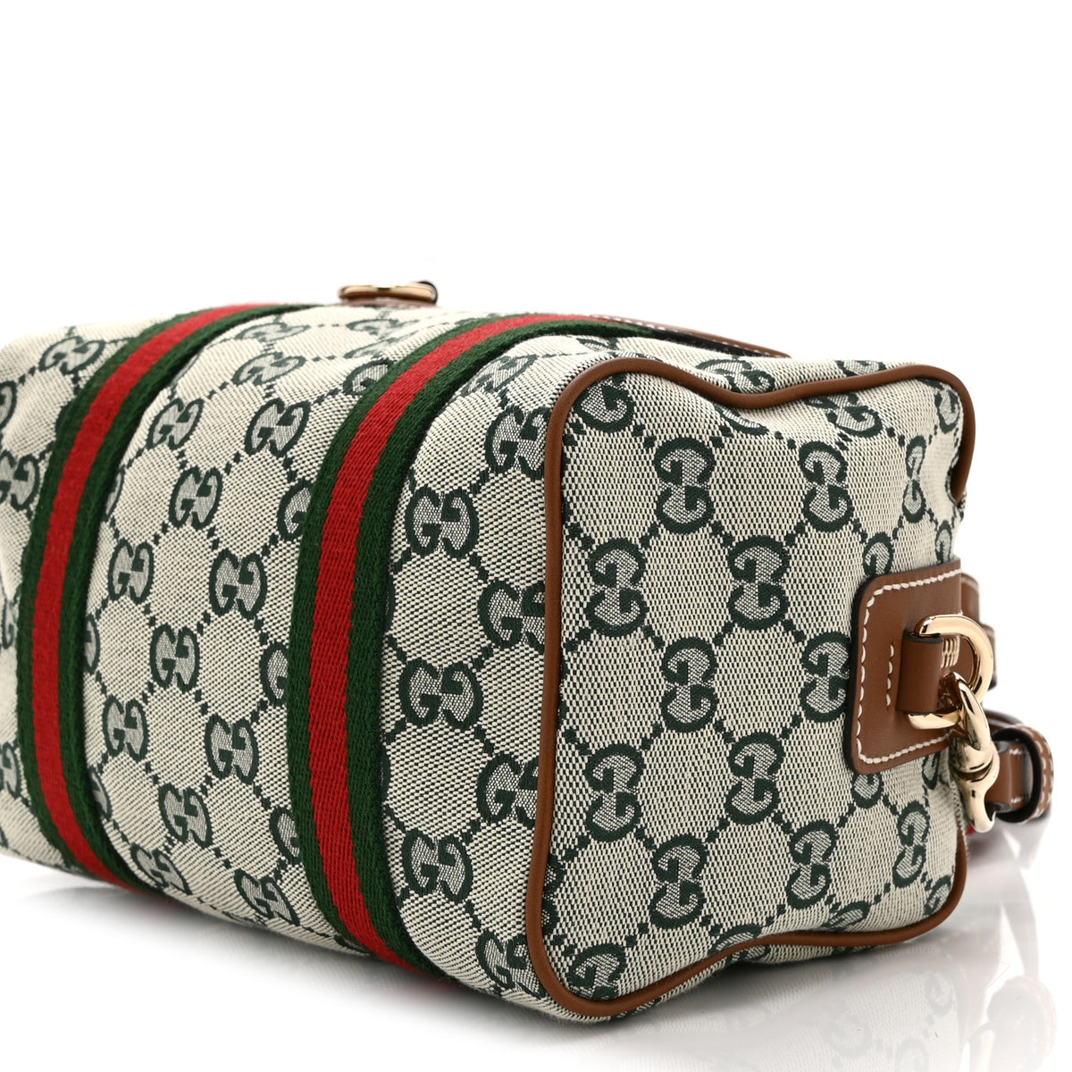 GG Supreme Web Mini GG Top Handle Bag Green Beige