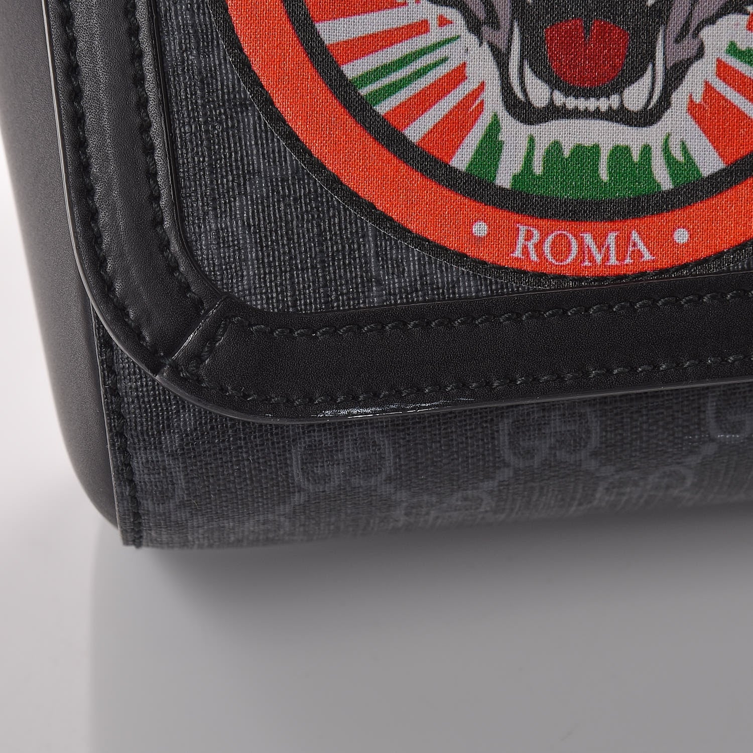 Gucci GG Supreme Monogram Night Courrier Flap Messenger Black Multicolor 11 of 12