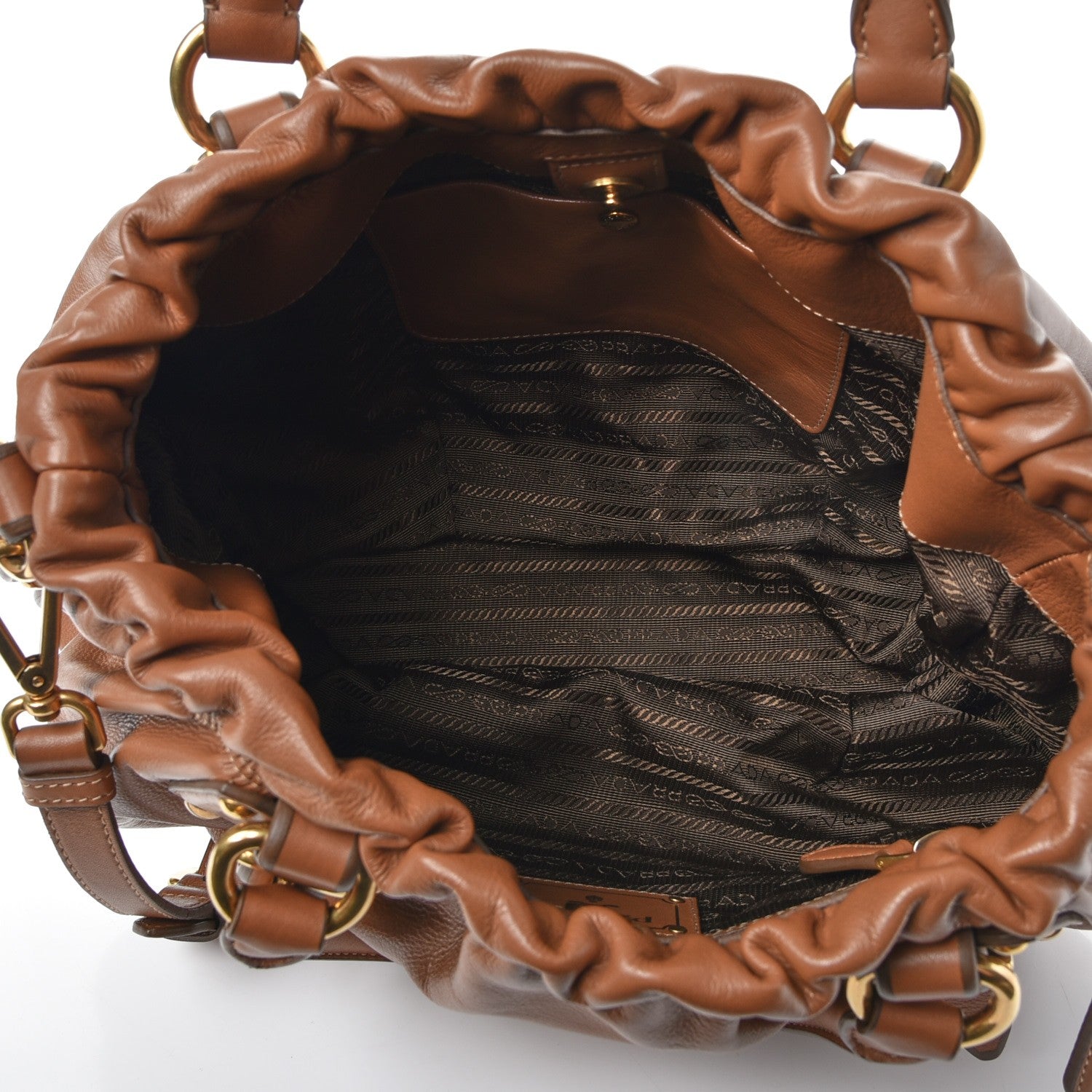 Prada Soft Calf Tote Caramel 6 of 9