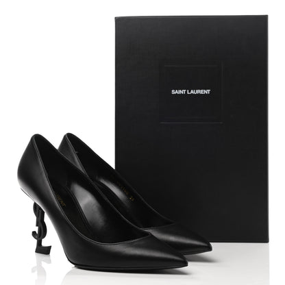 Saint Laurent Calfskin Opyum 85 Pumps 39 Black 10 of 10