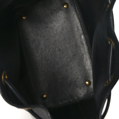 Saint Laurent Grained Calfskin Medium Emmanuelle Bucket Bag Black 6 of 10