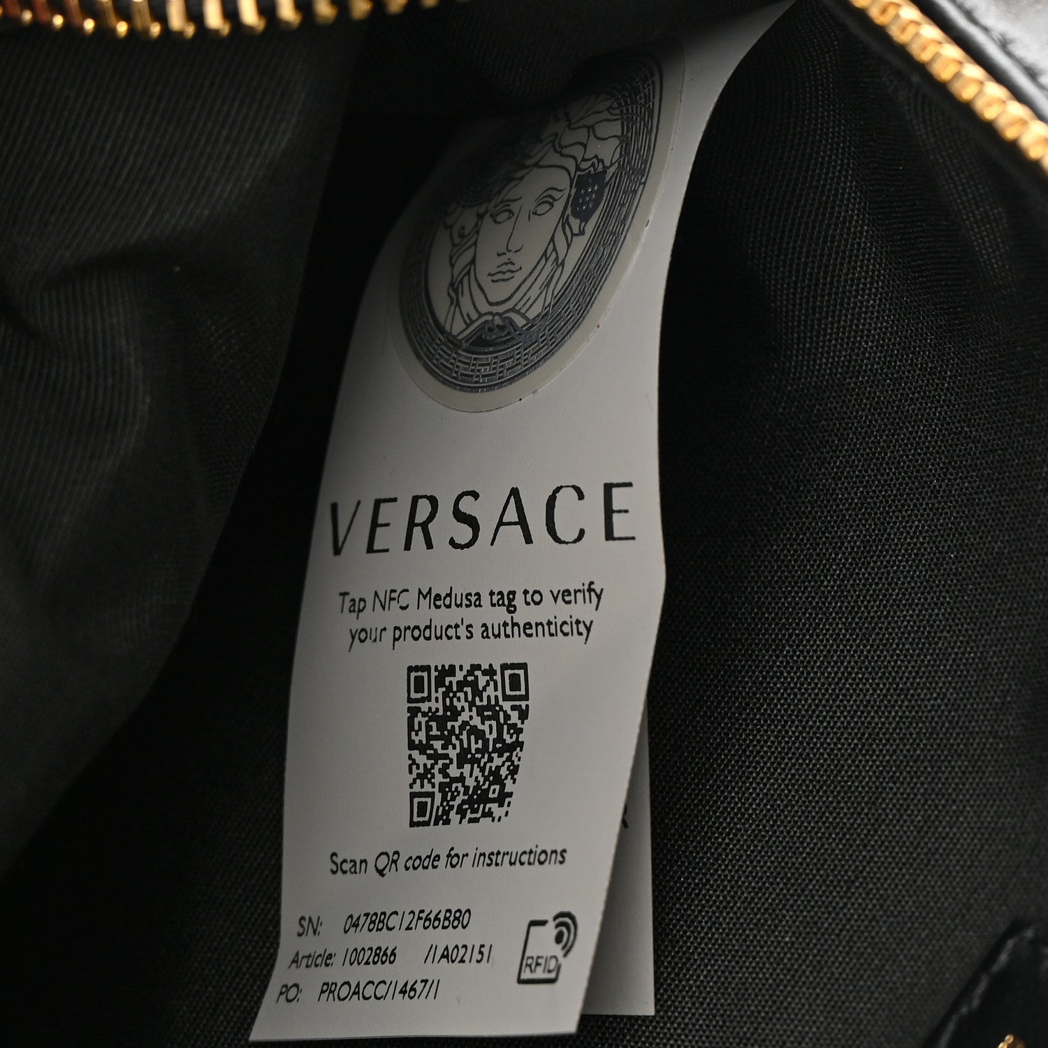 Versace Nappa Quilted Medusa Round Camera Bag Black 7 of 11