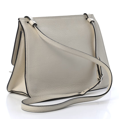 Gucci Pebbled Calfskin Medium Bamboo Daily Flap Shoulder Bag Mystic White 2 of 4