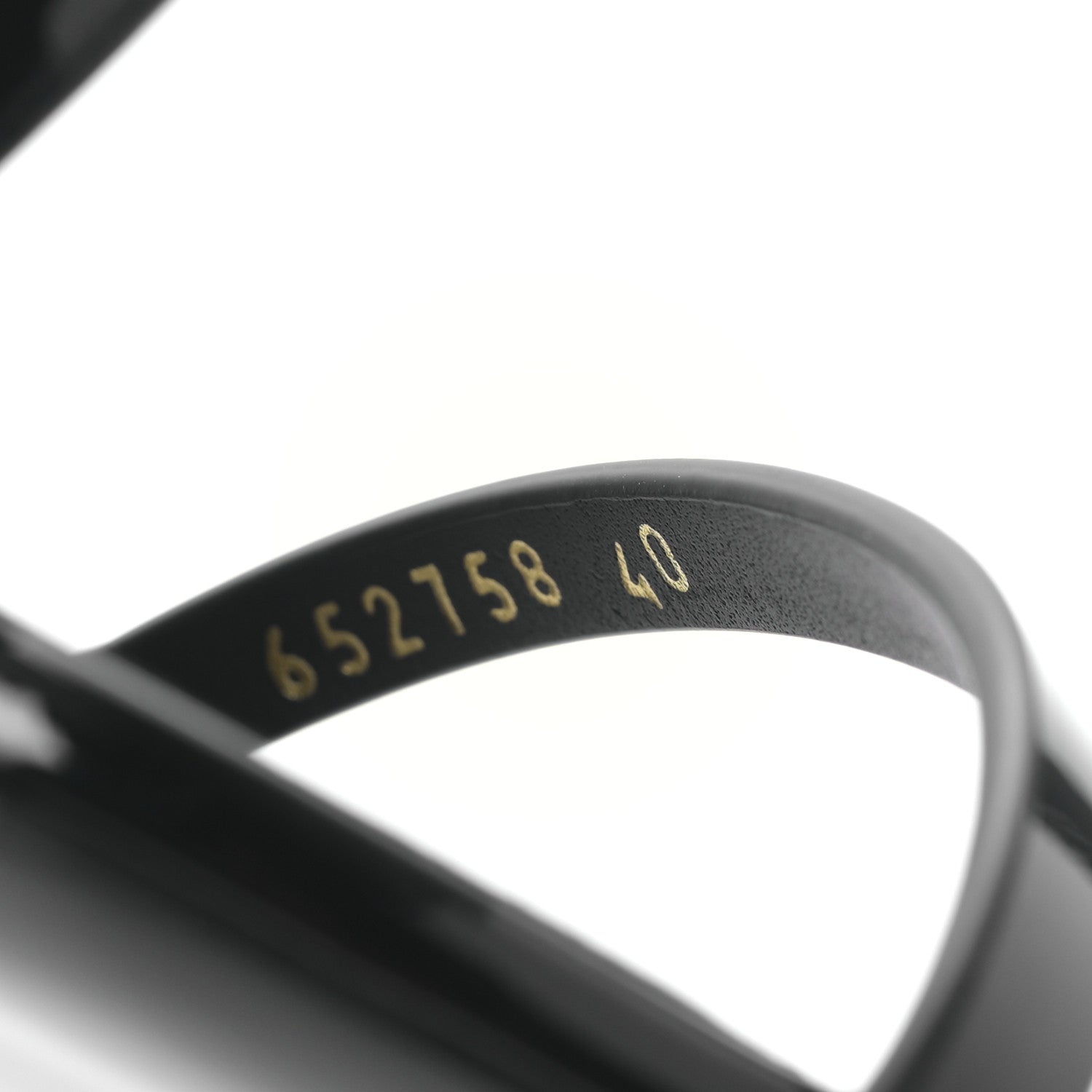 Saint Laurent Patent Calfskin Cassandra Monogram Sandals 40 Black 8 of 8