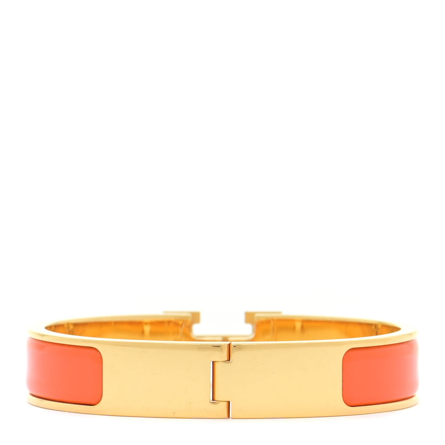 Enamel Narrow Clic Clac H Bracelet PM Orange