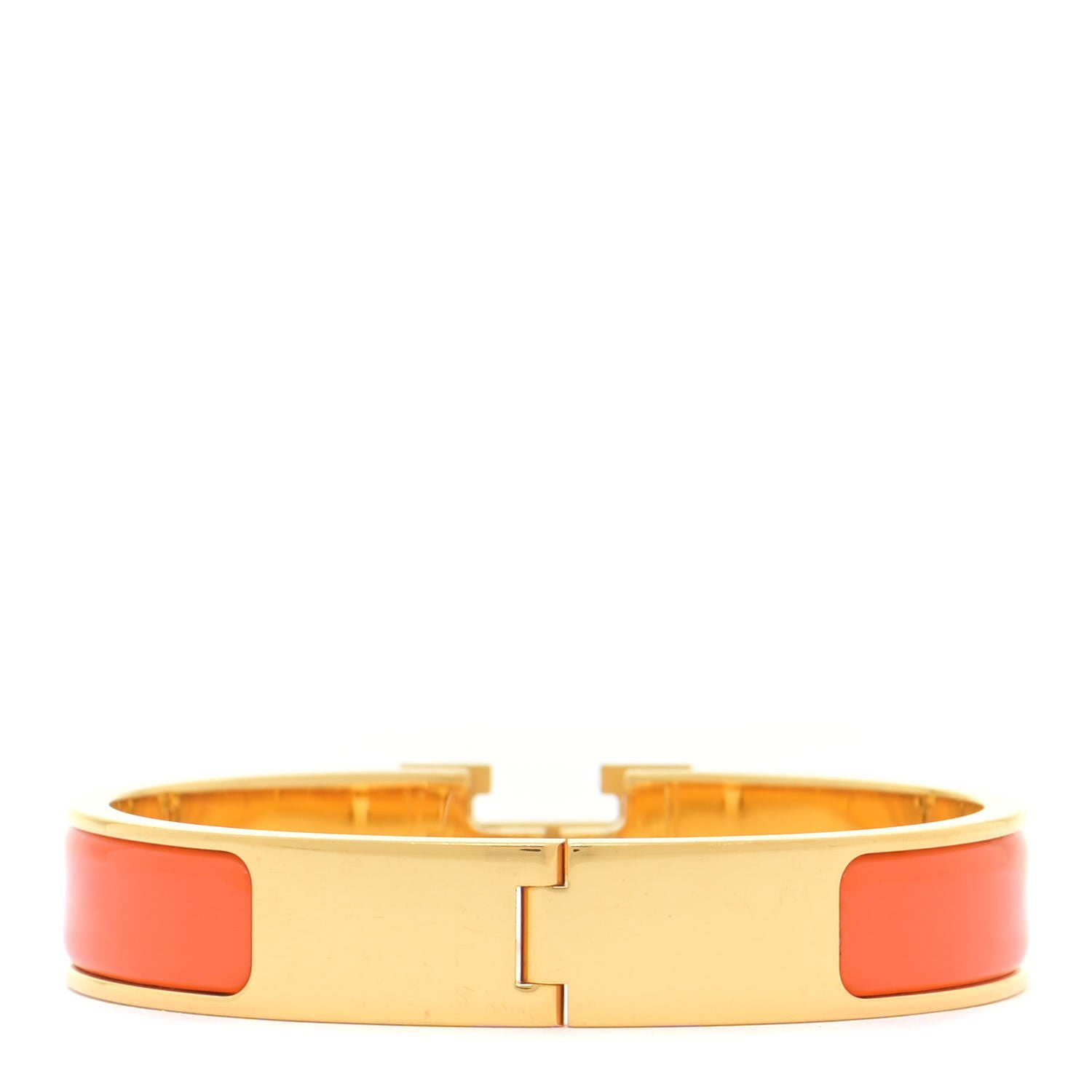 Hermes Enamel Narrow Clic Clac H Bracelet PM Orange 3 of 7