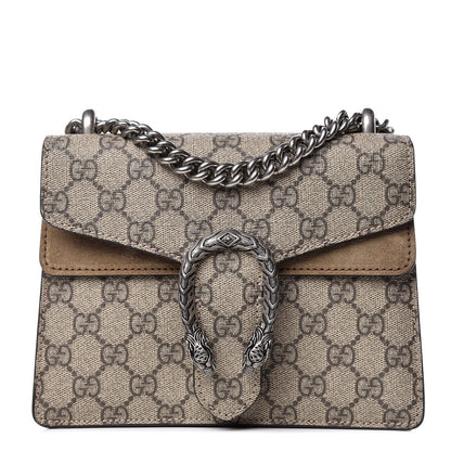 Gucci GG Supreme Monogram Mini Dionysus Shoulder Bag Taupe 1 of 12