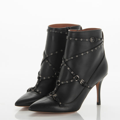 Valentino Garavani Nappa Love Latch 100mm Ankle Boots 38 Black 3 of 7